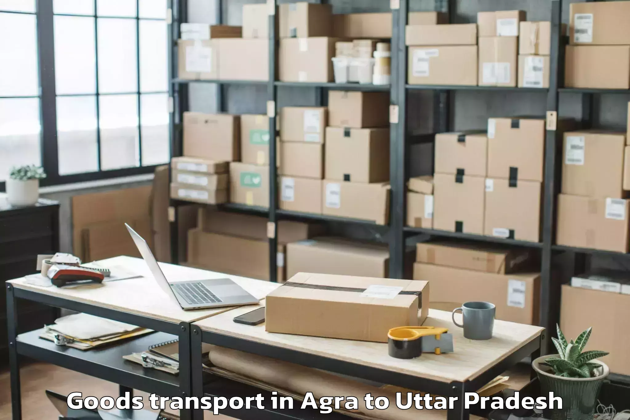 Hassle-Free Agra to Mankapur Goods Transport